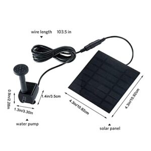 XXXDXDP Solar Panel Powered Water Fountain Pool Pond Garden Water Sprinkler Sprayer With Water Pump & 3 Spray Heads