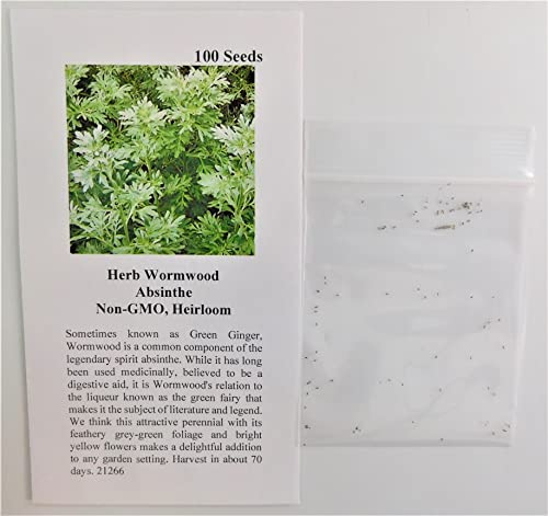 David's Garden Seeds Herb Wormwood Absinthe 4423 (Green) 100 Non-GMO, Heirloom Seeds