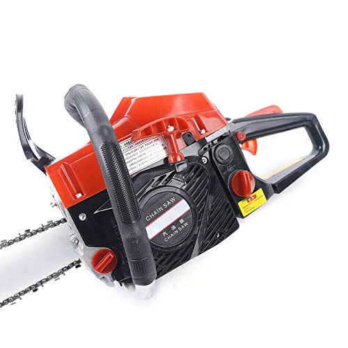 62CC 2-Cycle Gas Powered Chainsaw, 20-Inch Bar Chainsaw, Handheld Cordless Petrol Gasoline Chain Saw for Farm, Garden and Ranch Woodworking