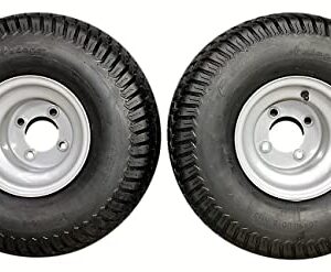 (Set of 2) 20x10.00-8 Tires & Wheels 4 Ply for Lawn & Garden Mower (Compatible with Husqvarna)