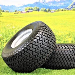 (Set of 2) 20x10.00-8 Tires & Wheels 4 Ply for Lawn & Garden Mower (Compatible with Husqvarna)