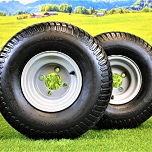 (Set of 2) 20x10.00-8 Tires & Wheels 4 Ply for Lawn & Garden Mower (Compatible with Husqvarna)