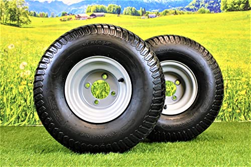 (Set of 2) 20x10.00-8 Tires & Wheels 4 Ply for Lawn & Garden Mower (Compatible with Husqvarna)