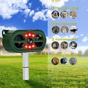 Jahy2Tech 2021 Solar Ultrasonic in Repellent Defender Rat, Squirrel, Deer, Raccoon, Skunk, Rabbit, Mole, Dog, Cat, Waterproof with Motion Detector (1)