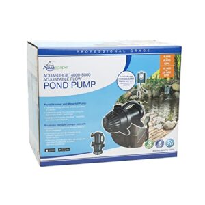 Aquascape 45010 AquaSurge PRO 4000-8000 GPH Water Pump Asynchronous, Smart Control App Ready, Black