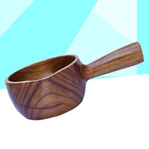 Cabilock Water Bailer Scoop Wooden Dipper Spoon Bath Rinse Cup Wooden Scoop Ladle Japanese Style Water Ladle Dipper Bath Scoop Cup for Water Sauna Garden Tea Wood Water Scoop Wooden Ladle Rinse Ladle