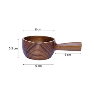 Cabilock Water Bailer Scoop Wooden Dipper Spoon Bath Rinse Cup Wooden Scoop Ladle Japanese Style Water Ladle Dipper Bath Scoop Cup for Water Sauna Garden Tea Wood Water Scoop Wooden Ladle Rinse Ladle