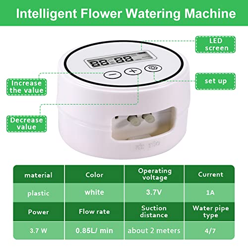 DIY Automatic Drip Irrigation Kit for 20 Potted Plants, Houseplants Self Watering System with 30-Day Digital Programmable Timer for Greenhouse Indoor Plants Vacation Plant Watering(Size:for 20 Pots)