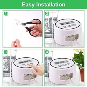 DIY Automatic Drip Irrigation Kit for 20 Potted Plants, Houseplants Self Watering System with 30-Day Digital Programmable Timer for Greenhouse Indoor Plants Vacation Plant Watering(Size:for 20 Pots)