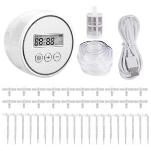 DIY Automatic Drip Irrigation Kit for 20 Potted Plants, Houseplants Self Watering System with 30-Day Digital Programmable Timer for Greenhouse Indoor Plants Vacation Plant Watering(Size:for 20 Pots)