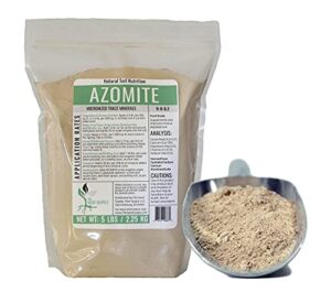 5 pounds of azomite – organic trace mineral powder – 67 essential minerals for you and your garden by raw supply