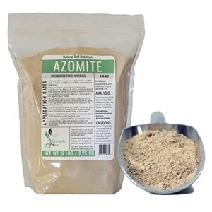 5 Pounds of Azomite - Organic Trace Mineral Powder - 67 Essential Minerals for You and Your Garden by Raw Supply