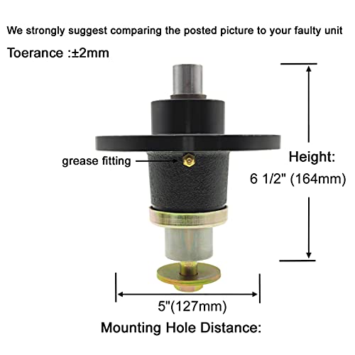 q&p Outdoor Power 350595 Deck Blade Spindle Assembly Bracket Replaces Hustler Excel 350595 cast Iron Spindle Assembly