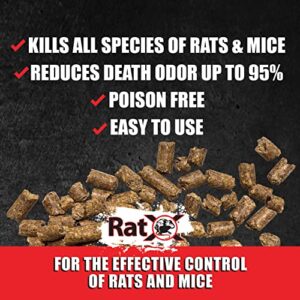 EcoClear Products 620101, RatX All-Natural Poison Free Humane Rat and Mouse Rodenticide Pellets, 1 lb. Bag