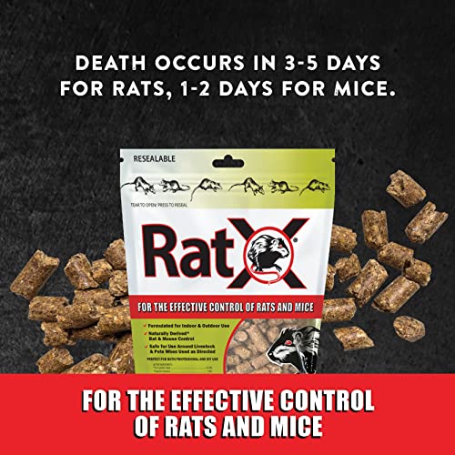 EcoClear Products 620101, RatX All-Natural Poison Free Humane Rat and Mouse Rodenticide Pellets, 1 lb. Bag