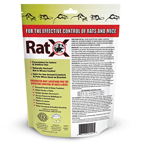 EcoClear Products 620101, RatX All-Natural Poison Free Humane Rat and Mouse Rodenticide Pellets, 1 lb. Bag