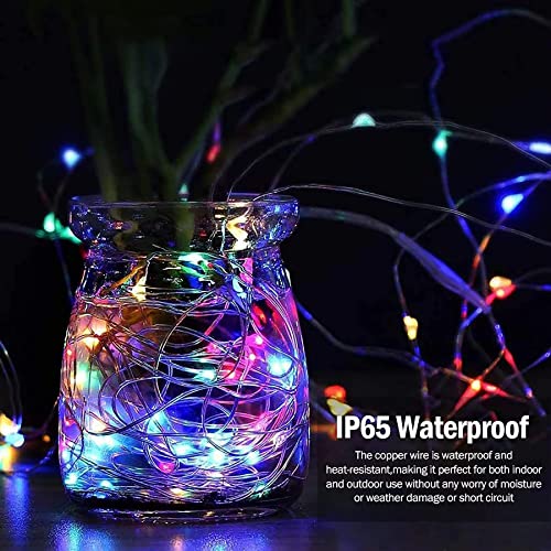 Ligarko Solar String Lights, 120 LED 46Ft Solar Fairy Lights Outdoor Waterproof, 8 Modes Copper Wire Decorative Solar String Lights for Garden, Patio, Festival, Party Decoration (Multi-Coloure-2 Pack)