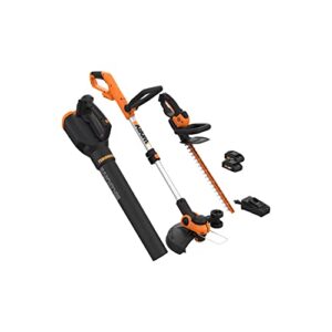 Worx 20V Power Share - 3PC Cordless Combo Kit (Blower, Trimmer, & Hedge Trimmer)