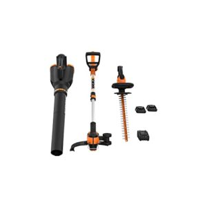 Worx 20V Power Share - 3PC Cordless Combo Kit (Blower, Trimmer, & Hedge Trimmer)