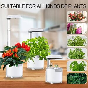 Hydroponics Greenhouse Growing System Vertical Tower Indoor Kitchen Herb Garden with Grow Light Plants Germination Kit Height Adjustable (No Seed, No Nutrient) 3 Pods