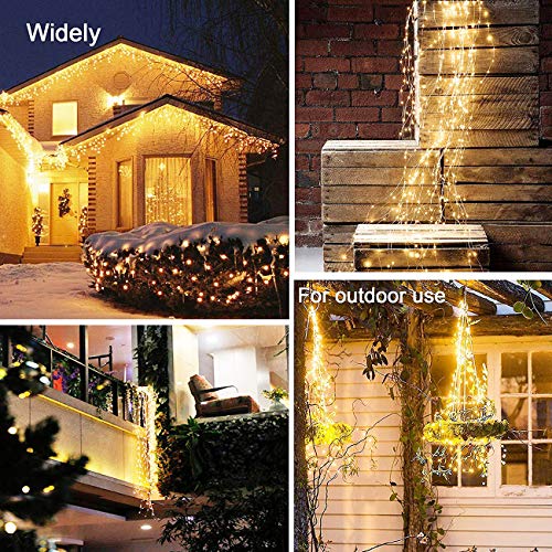 PXBNIUYA 220 LED Solar Firefly Bunch Lights, Fairy Copper Wire Waterproof Decorative Light, 8 Flashing Modes, Solar Vine Waterfall Watering Can Light, Outdoor Patio Garden Light (No Watering Can)