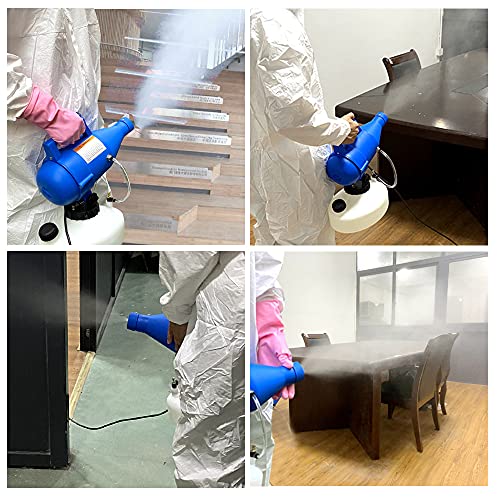 4.5L Electric Cold Ulv Fogger Sprayer Machine,Portable Mist Blower with 1400W&32ft Spraying Distance Atomizer Fogger for Home Indoor Outdoor School Garden(110V,1.2Gallon,Sprayer)