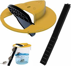 hackerdom mouse trap – bucket mouse traps,automatic reset flip and slide bucket lid mouse trap |humane or lethal|reusable|auto reset | indoor outdoor|5 gallon bucket compatible|