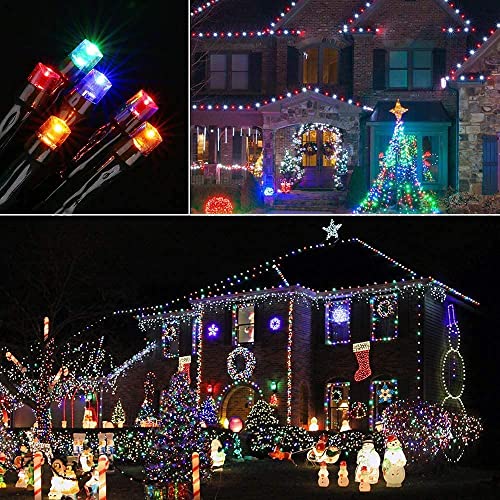 iBaycon 400 LED Solar Christmas Lights, 131ft Solar String Lights with 8 Modes & Timer for Garden, Patio, Fence, Balcony, Outdoors (Multicolor)