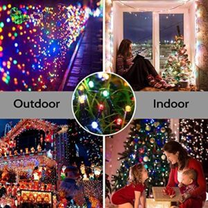 iBaycon 400 LED Solar Christmas Lights, 131ft Solar String Lights with 8 Modes & Timer for Garden, Patio, Fence, Balcony, Outdoors (Multicolor)