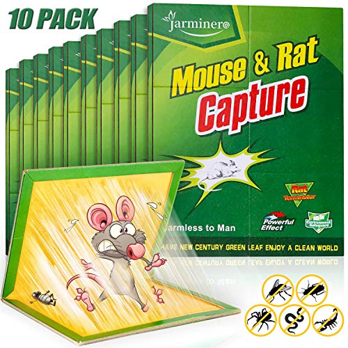 Mouse Traps, Humane Mouse Glue Trap, 10 PCS Rat/Mice Traps Sticky Pad Boards Strongly Adhesive Mouse Traps That Work No See Kill for House Indoor Outdoor Pet Safe