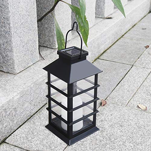 AicooFest Solar Lantern Outdoor Hanging Solar Candle Lights Decorative Table Lantern Waterproof Flameless LED Candles for Your Home Garden Table Patio