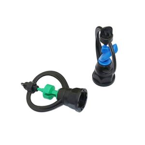 VIEUE Garden Drip Irrigation System Accessories 1/2" to 3/4" Internal Thread Rotating Nozzle 360 Degree Rotating Nozzle Garden Agricultural Irrigation Watering Nozzle (Color : Black with Blue)