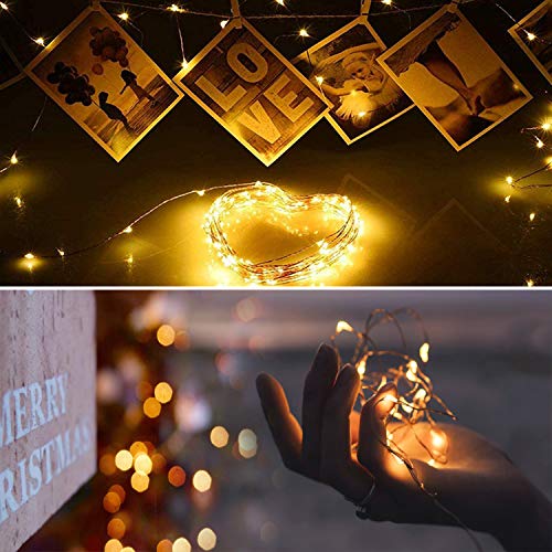 Bconeck Upgraded Solar Fairy String Lights Outdoor, 2-Pack Each 39FT 100 LED Solar Powered Fairy Lights, Waterproof Copper Wire 8 Modes Starbright Lights for Garden Christmas Yard Trees (Warm White)