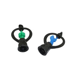 VIEUE Garden Drip Irrigation System Accessories 1/2" to 3/4" Internal Thread Rotating Nozzle 360 Degree Rotating Nozzle Garden Agricultural Irrigation Watering Nozzle (Color : Black with Green)