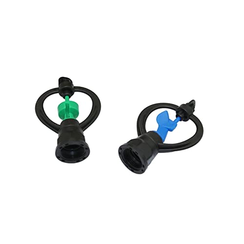 VIEUE Garden Drip Irrigation System Accessories 1/2" to 3/4" Internal Thread Rotating Nozzle 360 Degree Rotating Nozzle Garden Agricultural Irrigation Watering Nozzle (Color : Black with Green)