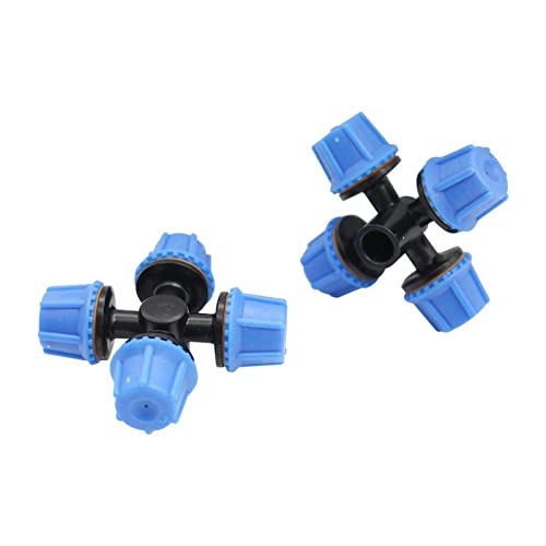 VIEUE Garden Drip Irrigation System Accessories 6 6 Mm Connection Ports Cross Atomizing Atomizing Nozzle with Sealing Ring Garden Irrigation Industrial Cooling Nozzle