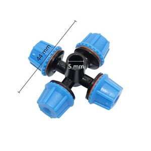 VIEUE Garden Drip Irrigation System Accessories 6 6 Mm Connection Ports Cross Atomizing Atomizing Nozzle with Sealing Ring Garden Irrigation Industrial Cooling Nozzle