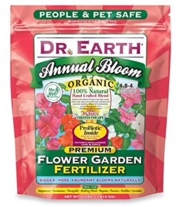 dr. earth 705p organic 6 flower garden fertilizer in poly bag, 4-pound