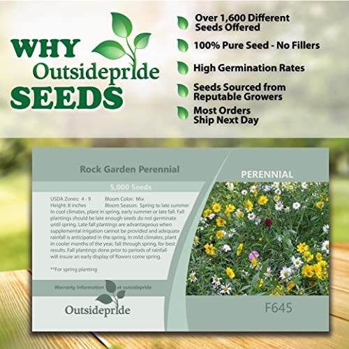Outsidepride Rock Garden Perennial Wild Flowers - 5000 Seeds