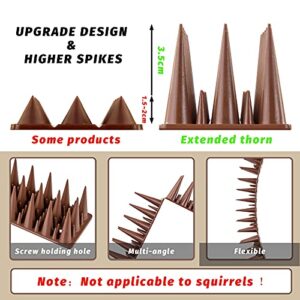 Grovind 21.6 FT Bird Spikes for Outdoor, Plastic Bird Spike for Small Birds Pigeon Raccoon Cats Bird Defender for Fences and Roof - 22 Pack