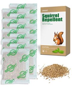 seekbit squirrel repellent, squirrel deterrent peppermint oil to repels squirre mouse rodent, natural squirrel deterrent yard garage, 10 pack