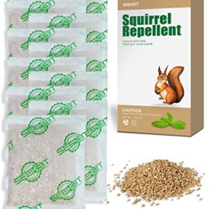 SEEKBIT Squirrel Repellent, Squirrel Deterrent Peppermint Oil to Repels Squirre Mouse Rodent, Natural Squirrel Deterrent Yard Garage, 10 Pack