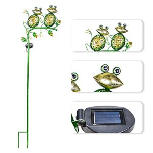 Outdoor Solar Stake Lights Frog Waterproof LED Metal Light Garden Decorative Lights for Walkway Pathway Lawn Patio