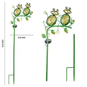 Outdoor Solar Stake Lights Frog Waterproof LED Metal Light Garden Decorative Lights for Walkway Pathway Lawn Patio