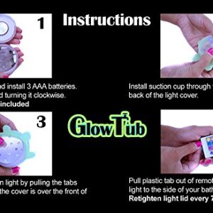 GlowTub Underwater Remote Controlled LED Color Changing Light for Bathtub or spa - Battery Operated