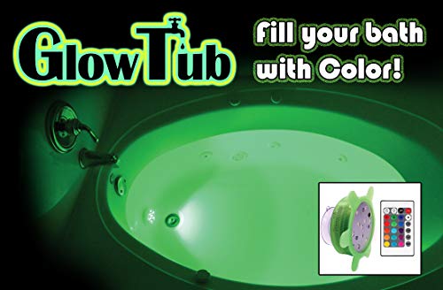 GlowTub Underwater Remote Controlled LED Color Changing Light for Bathtub or spa - Battery Operated