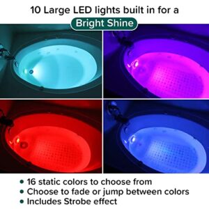 GlowTub Underwater Remote Controlled LED Color Changing Light for Bathtub or spa - Battery Operated