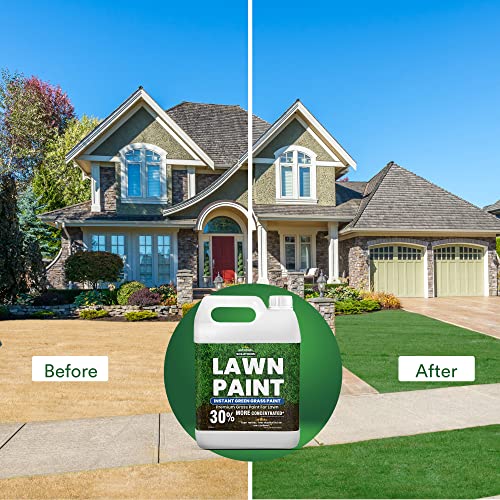 PetraTools Lawn Paint, Green Grass Lawn Spray Grass Paint For Lawn, Green Lawn Spray, Green Grass Spray For Lawn & To Grass Spray Paint Grass Green, Green Dye for Lawn Spray on Grass (1 Gal)