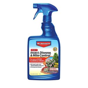 BIOADVANCED 701290B Insecticide Fungicide Miticide 3-in-1 Insect, Disease & Mite Control, 24 oz, Ready-to-Use (Pack of 2)