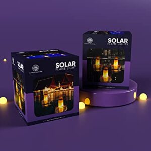 SUNTOUCH TREASURES - Solar Floating Pool Light, Solar Flame Light, Outdoor Waterproof Glowing Orb for Pool, Spa, Garden, Bedroom Night Decoration 1 Piece.